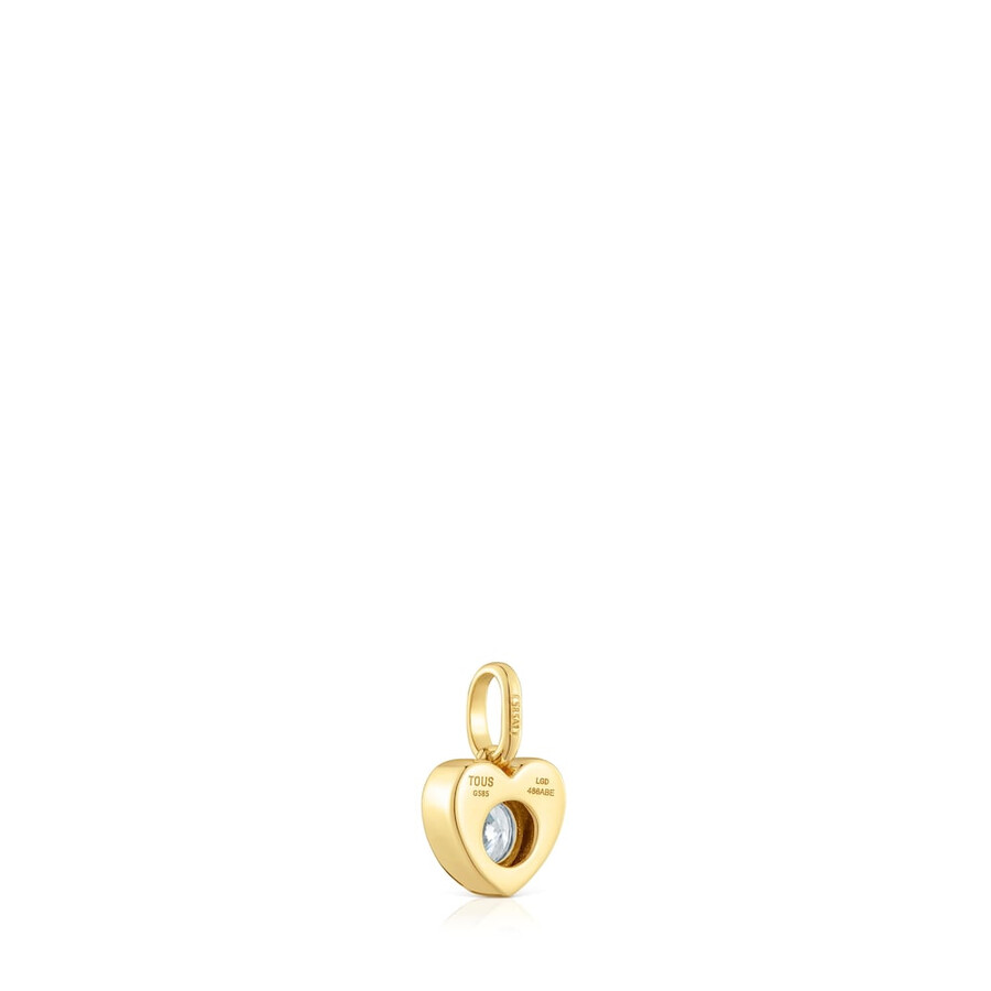 goldener herzanhänger mit im labor gezüchtetem diamanten von tous lili