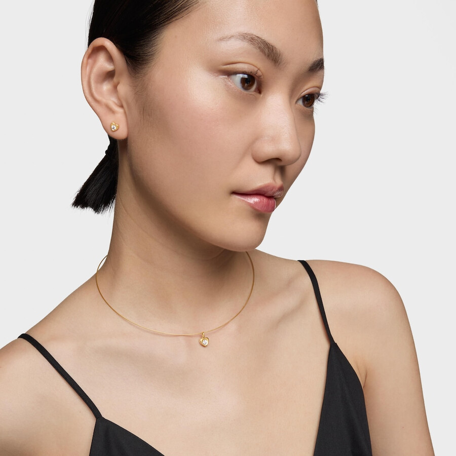 goldener herzanhänger mit im labor gezüchtetem diamanten von tous lili
