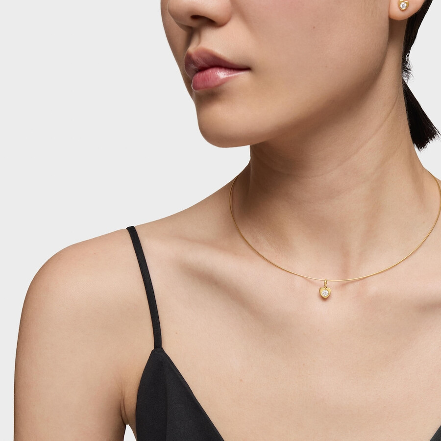 goldener herzanhänger mit im labor gezüchtetem diamanten von tous lili