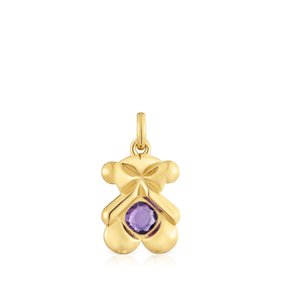 anhänger mit 18-karätiger vergoldung auf silber und amethyst tous sweet 40s