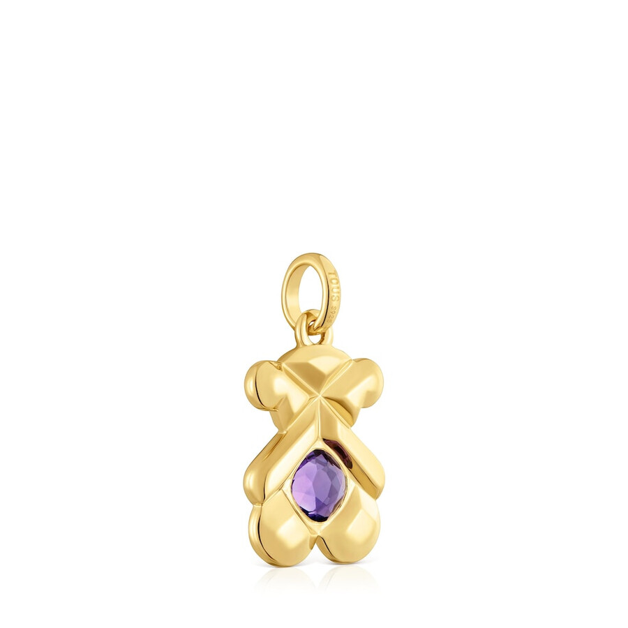 anhänger mit 18-karätiger vergoldung auf silber und amethyst tous sweet 40s