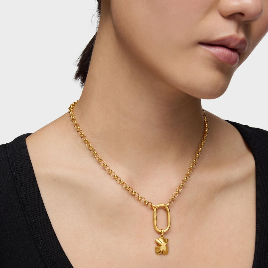 anhänger in form eines bären 18 karat vergoldetes silber tous sweet 40s