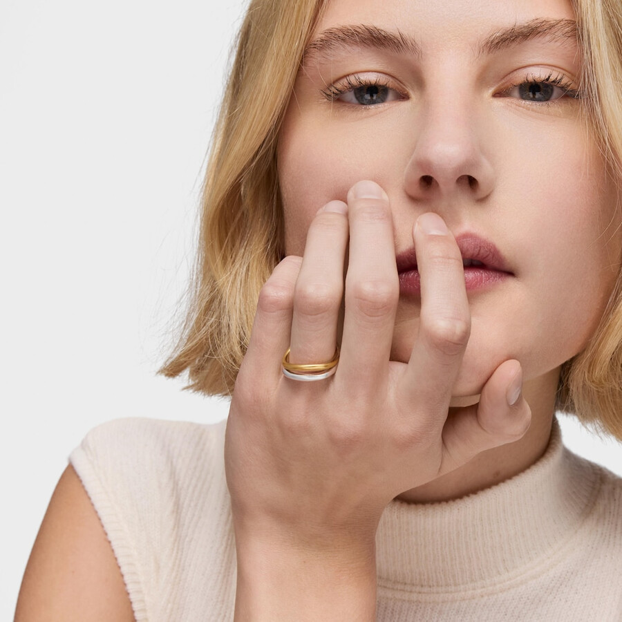 zweifarbiges ring-set