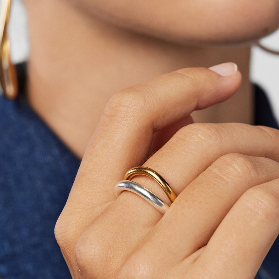 zweifarbiges ring-set