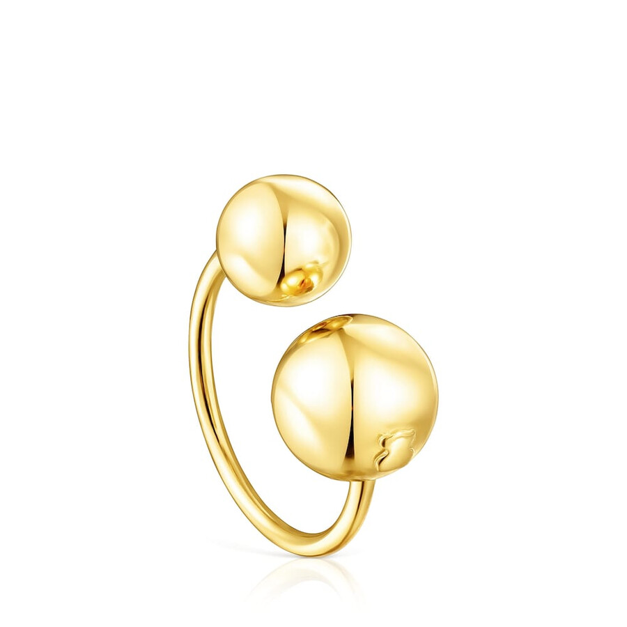 offener ring aus vergoldetem silber