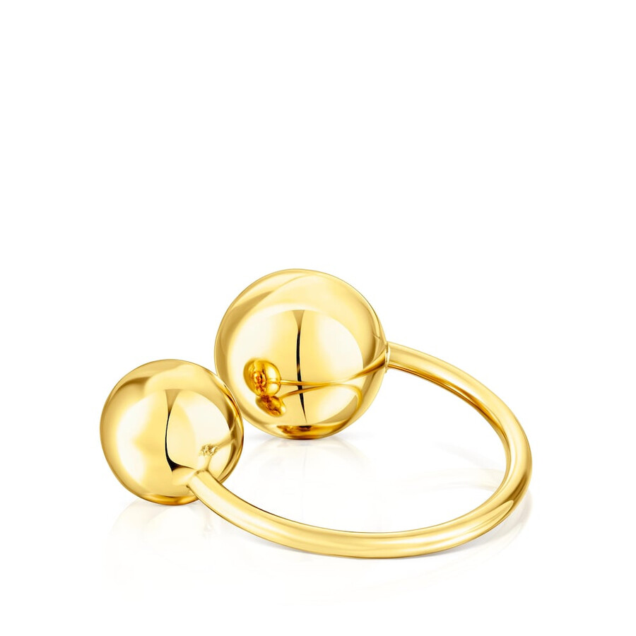 offener ring aus vergoldetem silber