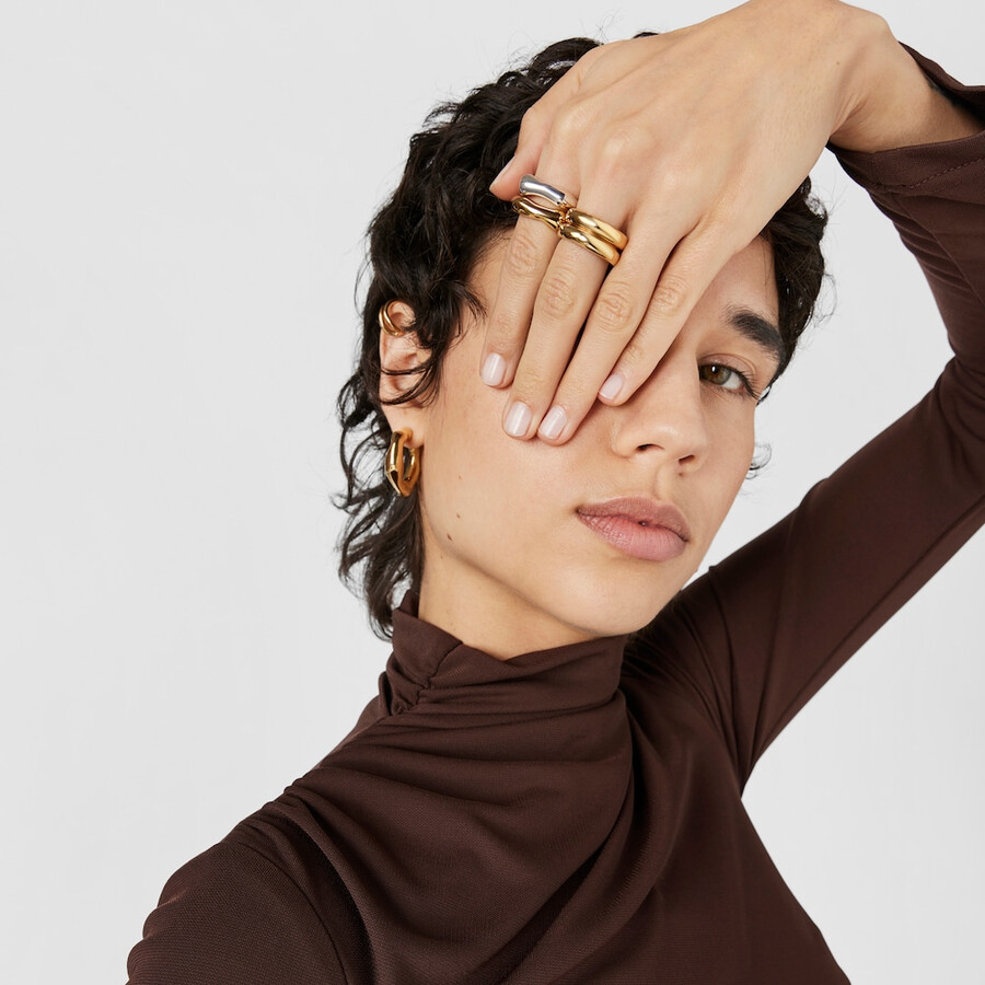 offener ring tabit aus vermeil-silber