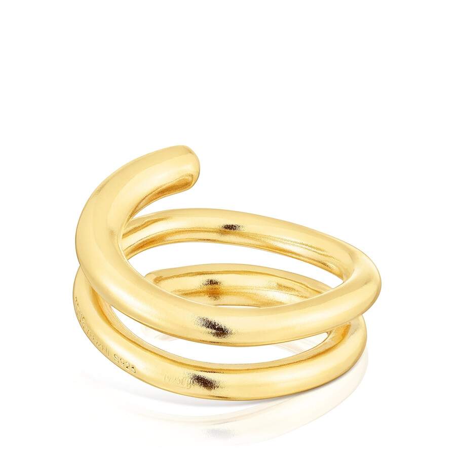 silber vergoldeter spiralring new haven