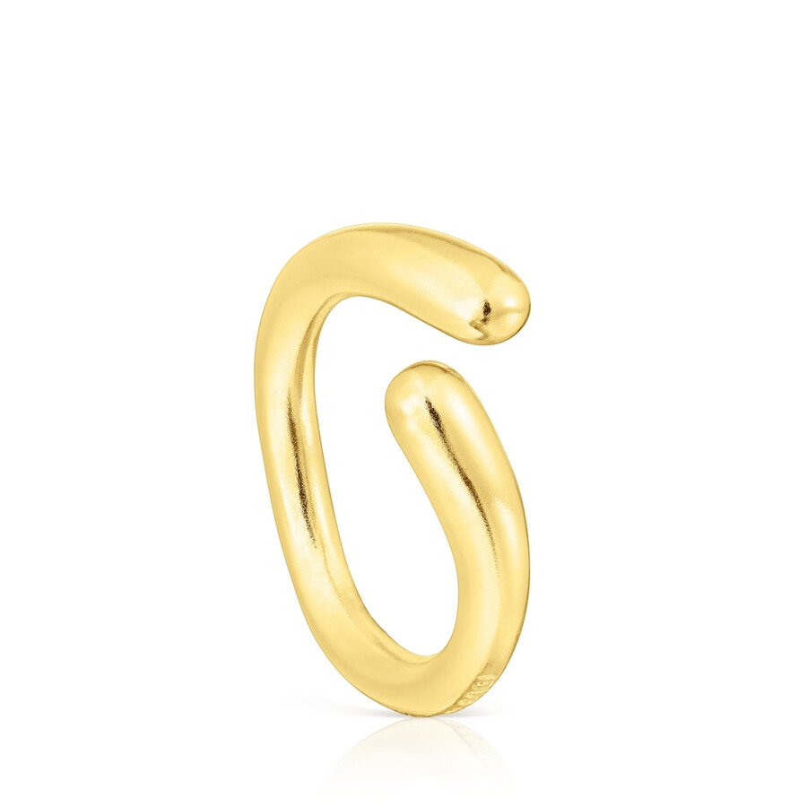 offener ring aus vergoldetem silber new haven