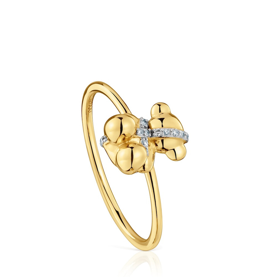 mittelgroßer gold- und diamantenring mit lligat