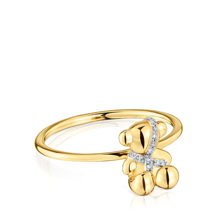 mittelgroßer gold- und diamantenring mit lligat
