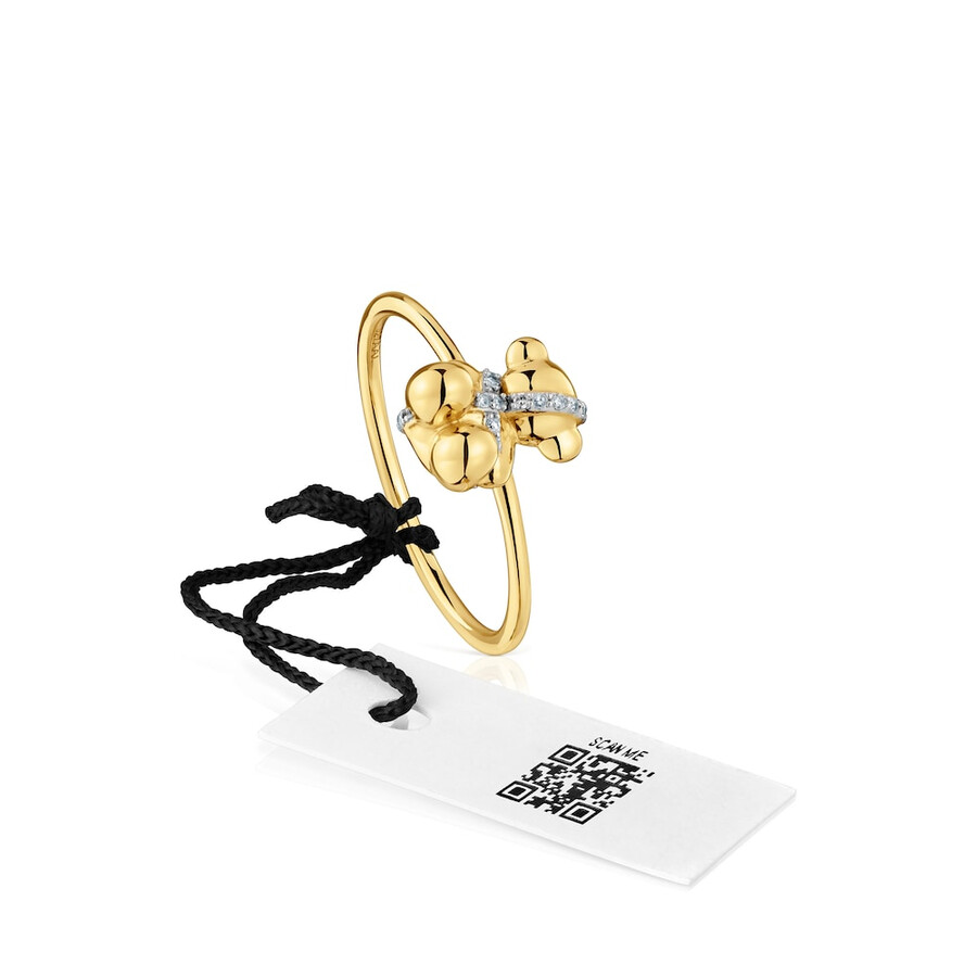 mittelgroßer gold- und diamantenring mit lligat