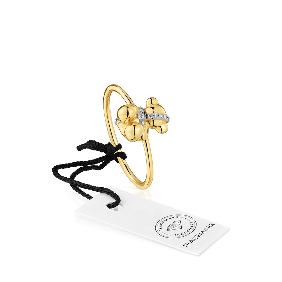 mittelgroßer gold- und diamantenring mit lligat