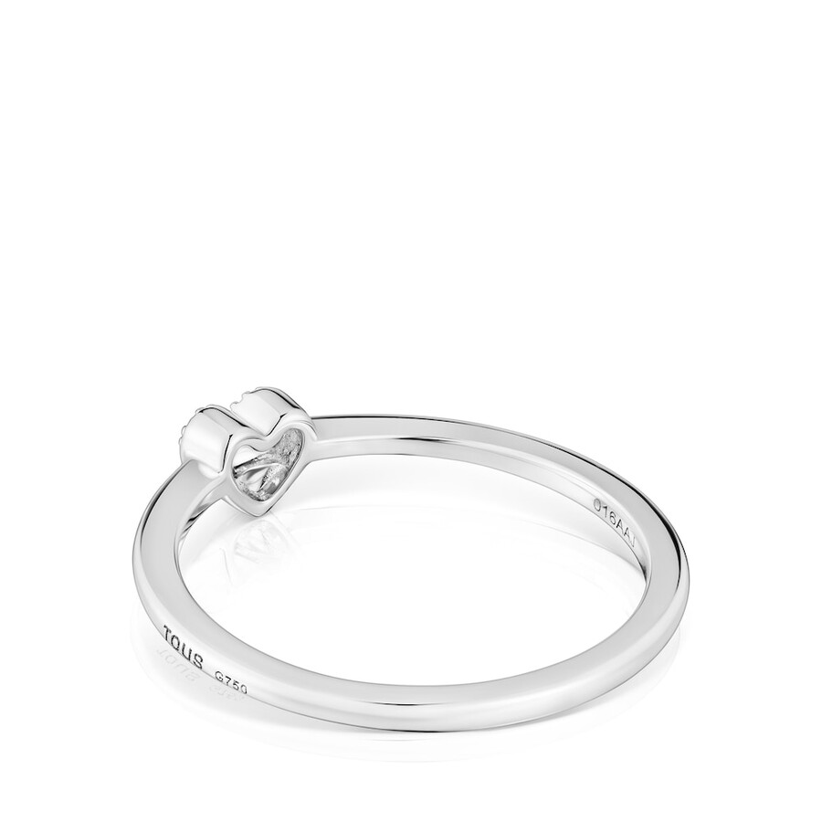 kleiner herzring aus weißgold mit diamanten von tous grain