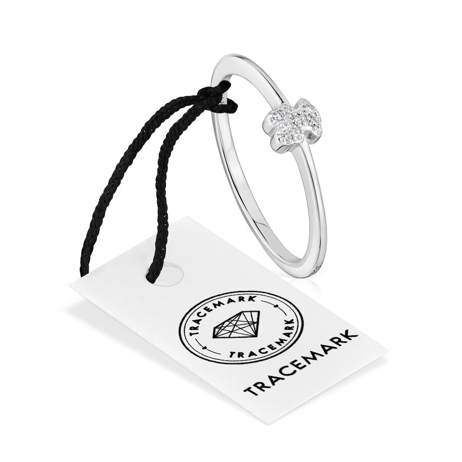 kleiner weißgold-bärenring mit diamanten von tous grain