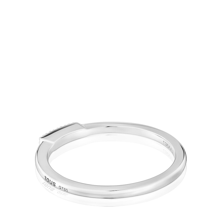kleiner weißgoldring mit diamanten tous grain