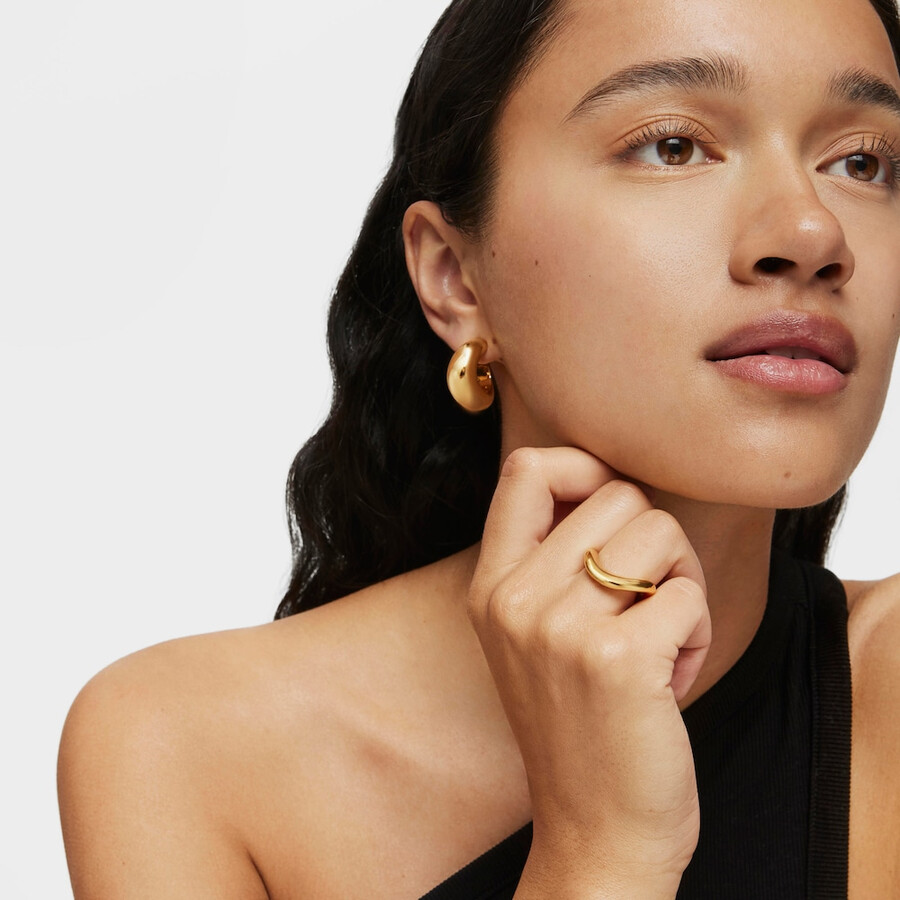kleiner ring mit 18-karätiger vergoldung auf silber galia basics