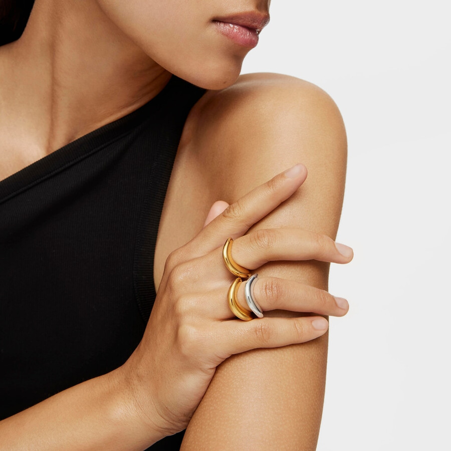 kleiner ring mit 18-karätiger vergoldung auf silber galia basics