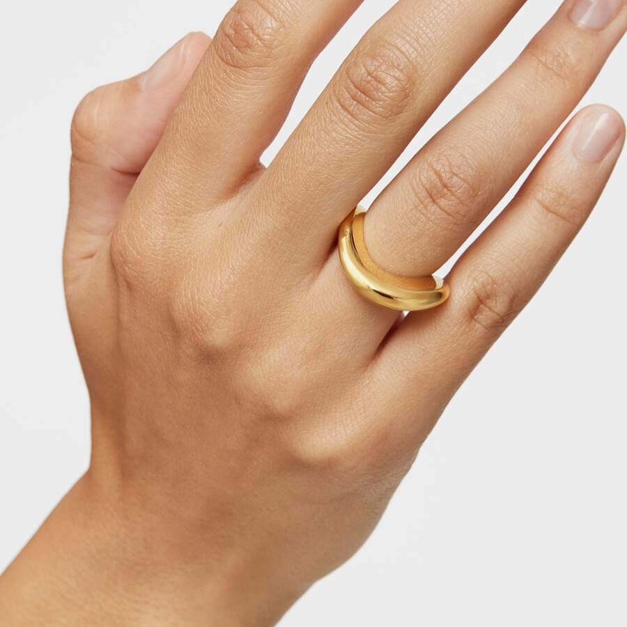 kleiner ring mit 18-karätiger vergoldung auf silber galia basics