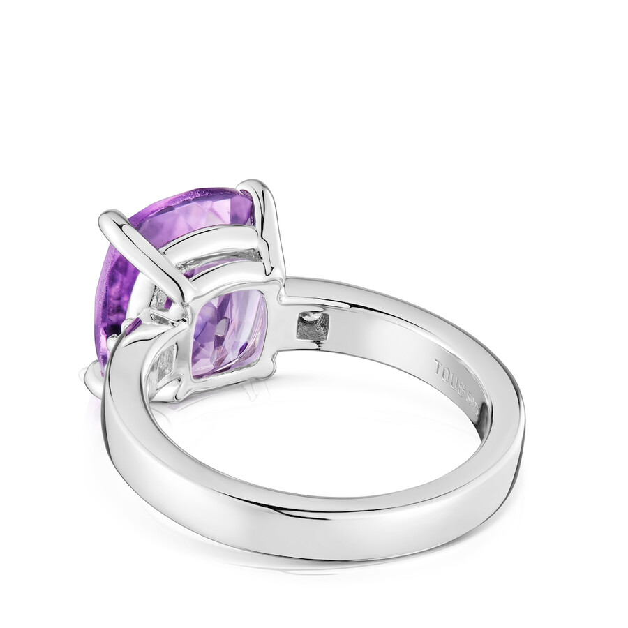 silberring „basic colors mit diamant und amethyst