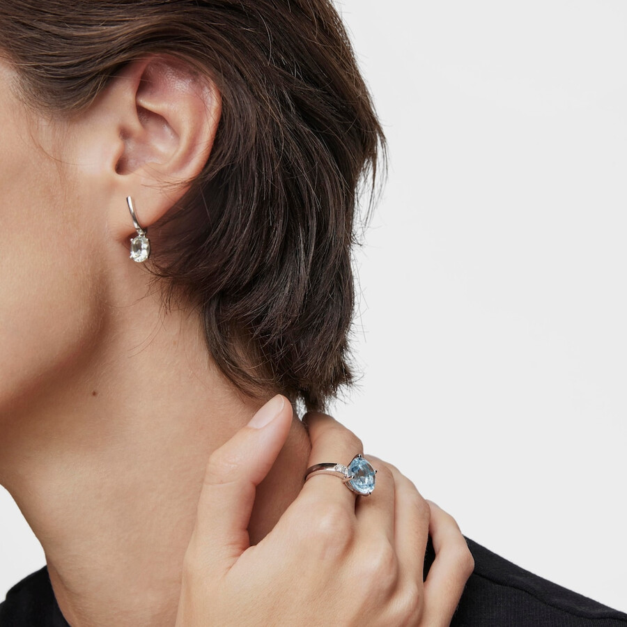 silberring „basic colors mit diamant und topas