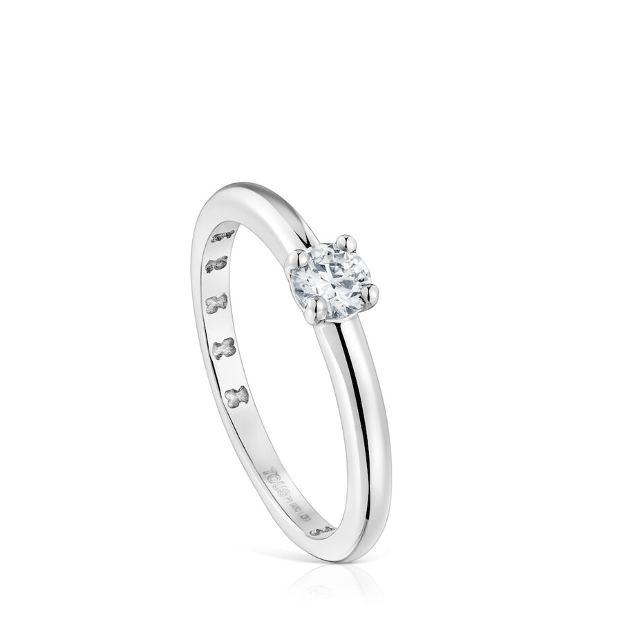 platin-solitärring mit brillantgeschliffenem im labor gezüchtetem diamanten les classiques lgd