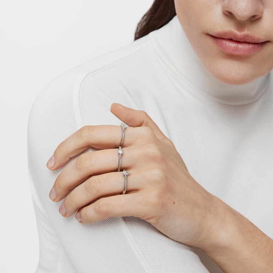 platin-solitärring mit brillantgeschliffenem im labor gezüchtetem diamanten les classiques lgd