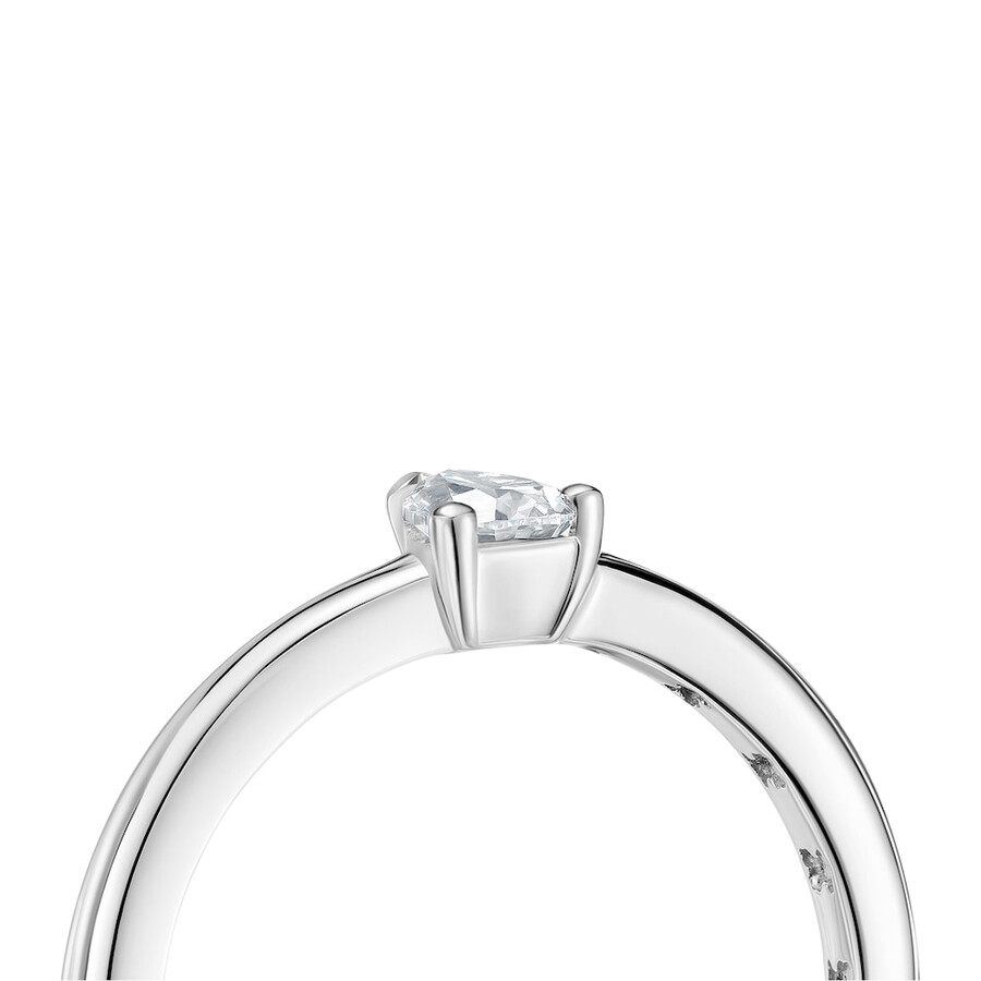 platin-solitärring mit birnenförmigem im labor gezüchtetem diamanten les classiques lgd