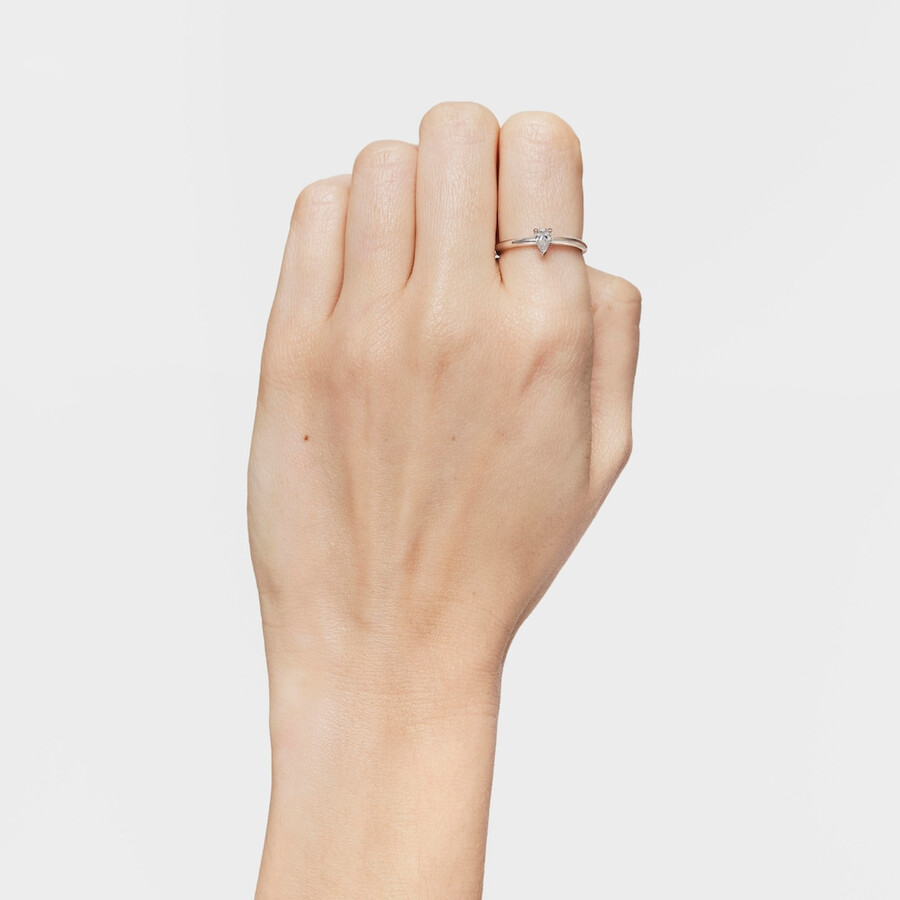 platin-solitärring mit birnenförmigem im labor gezüchtetem diamanten les classiques lgd