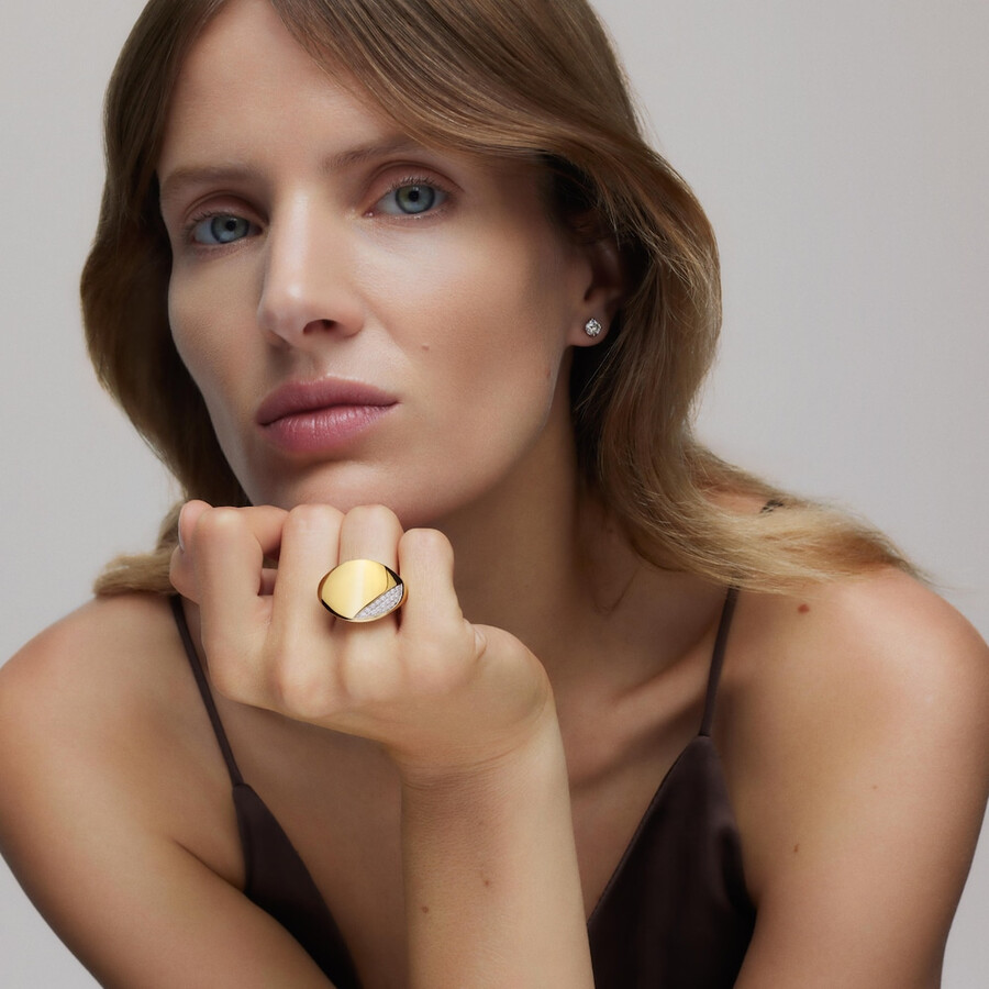 goldring mit diamantdetails tous atelier