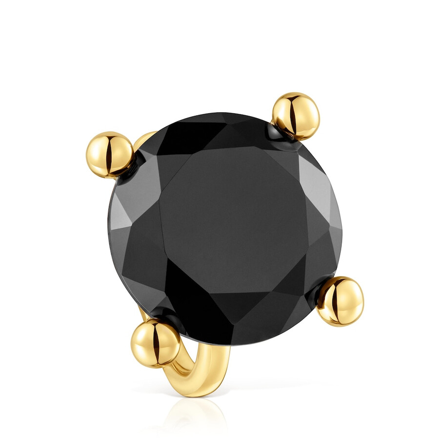 großer ring aus 18-karätigem gold über silber und onyx farbe schwarz