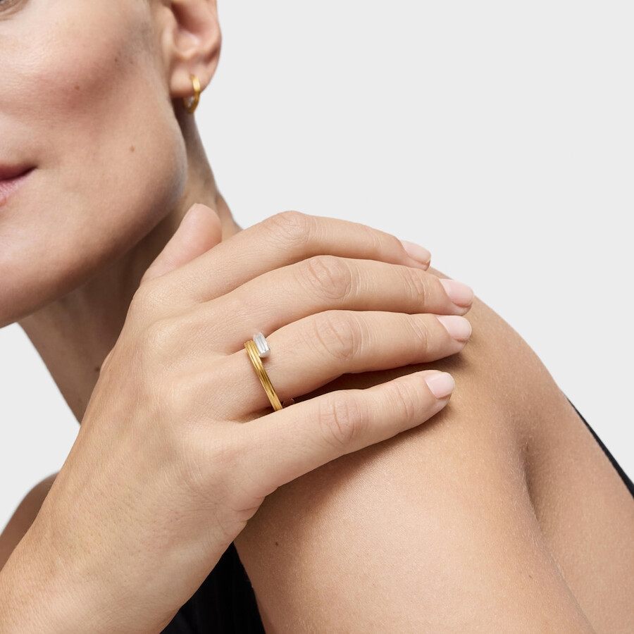 mittelgroßer zweifarbiger ring mit bärenmotiven tous 1950