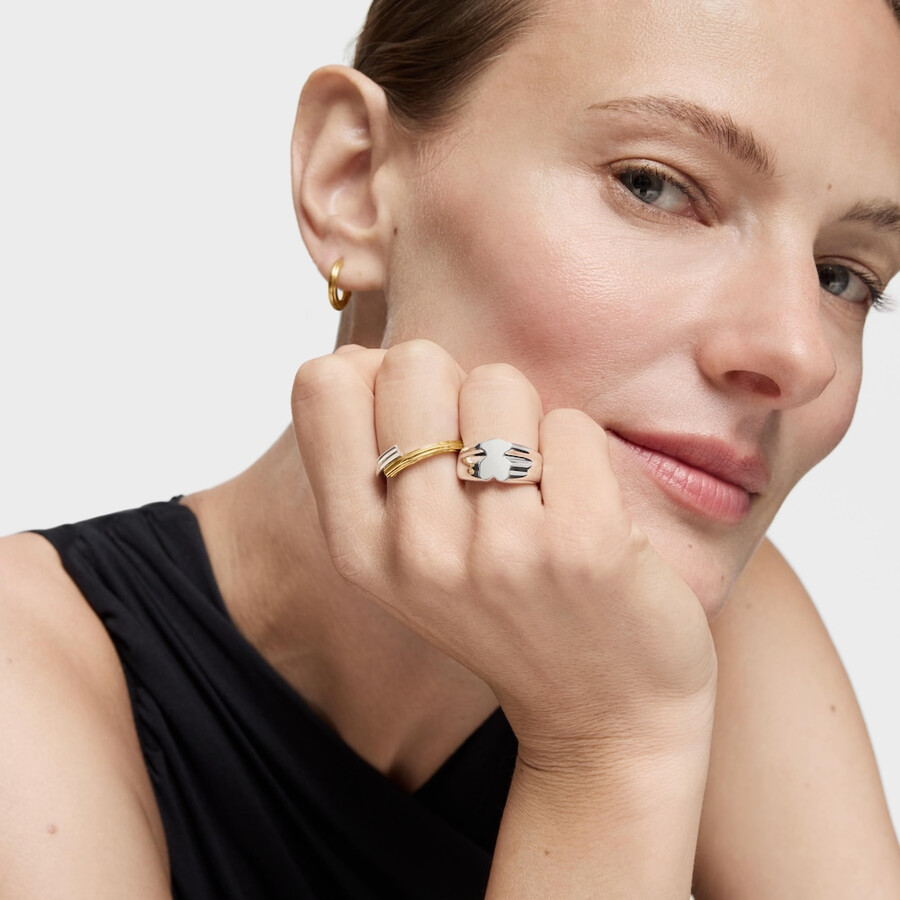 mittelgroßer zweifarbiger ring mit bärenmotiven tous 1950