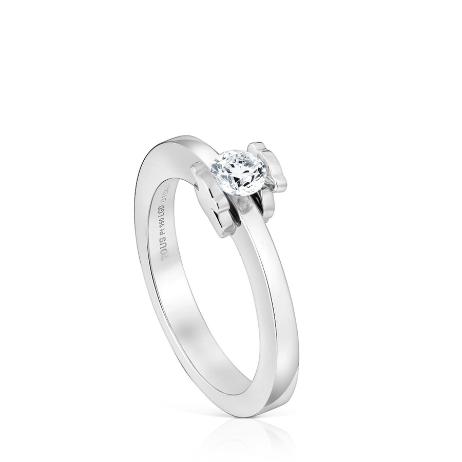 platin-solitärring mit 025 ct labordiamant von tous sweet diamonds lgd