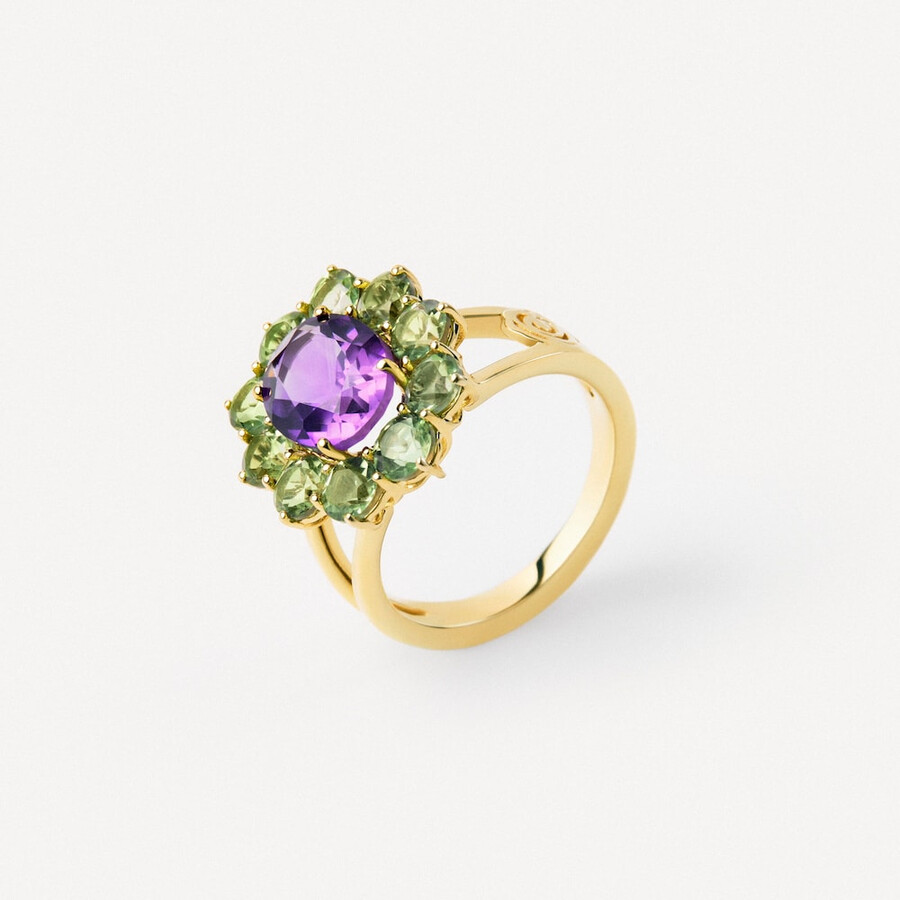goldring mit amethyst und peridot tous atelier