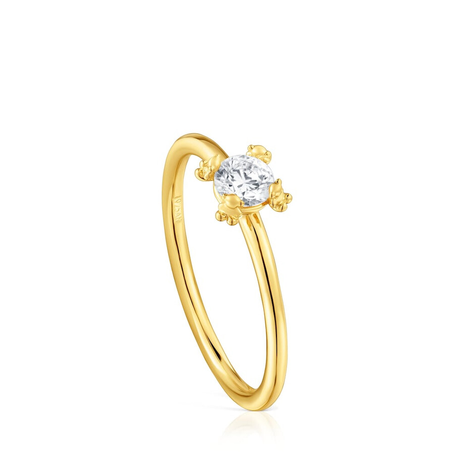 ring aus 18-karätigem gold über silber mit im labor gezüchtetem diamanten farbpillen