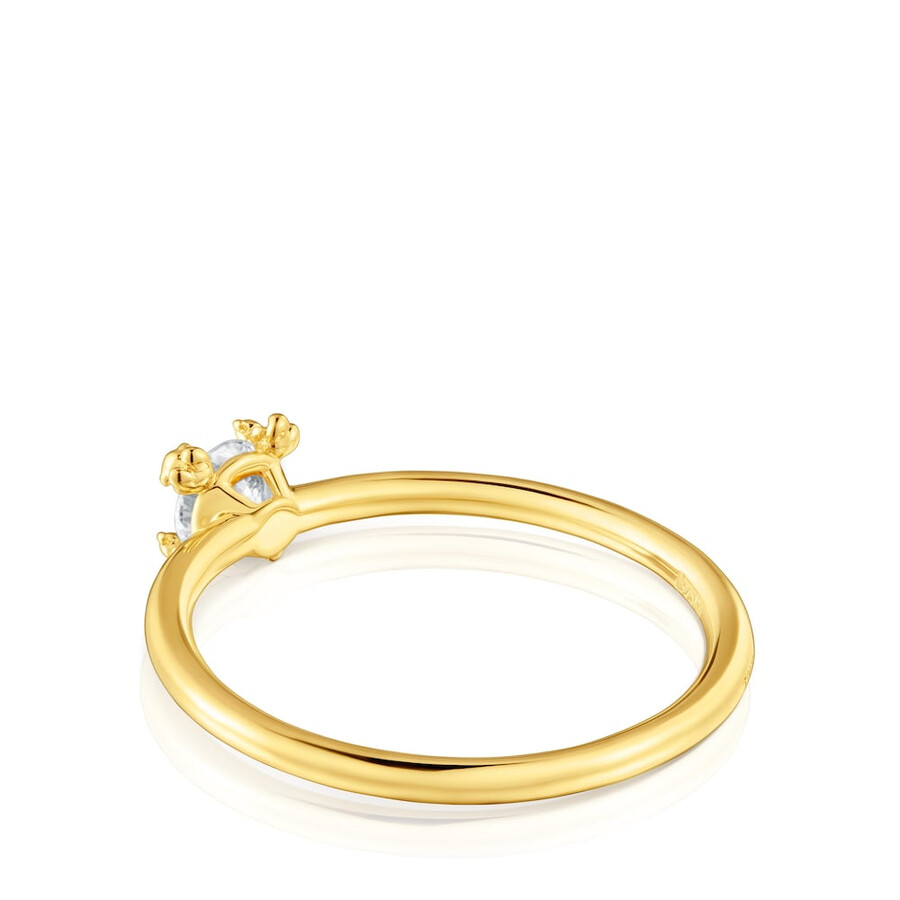 ring aus 18-karätigem gold über silber mit im labor gezüchtetem diamanten farbpillen