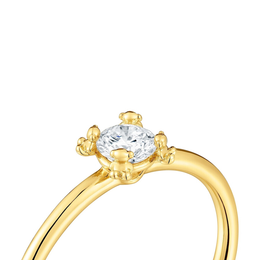 ring aus 18-karätigem gold über silber mit im labor gezüchtetem diamanten farbpillen
