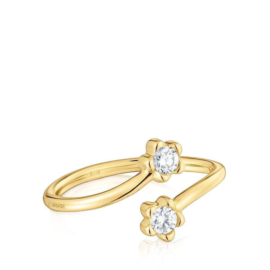 offener goldring mit im labor gezüchteten diamanten von tous lili