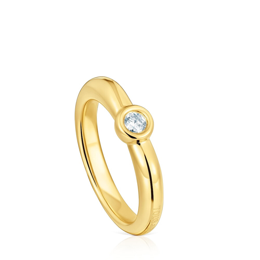 breiter ring aus 18-karätigem gold über silber mit im labor gezüchtetem diamanten linie lgd.