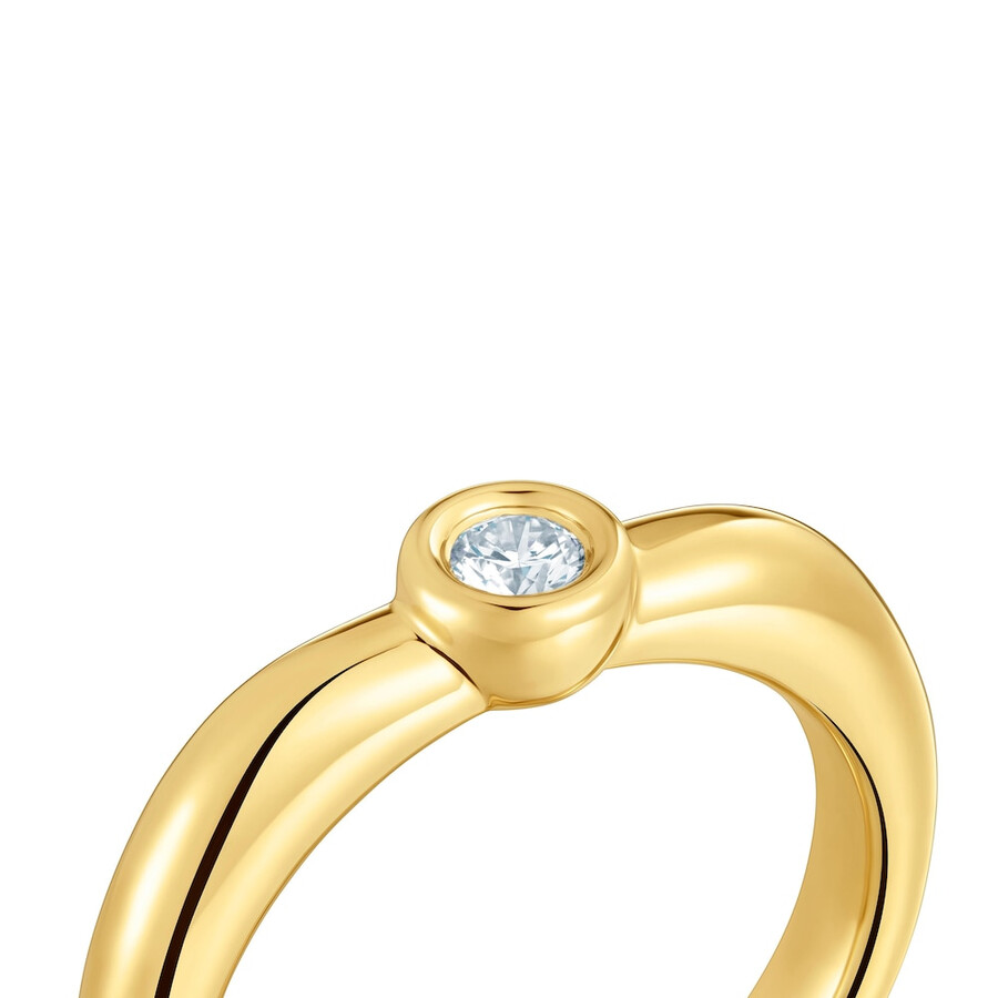 breiter ring aus 18-karätigem gold über silber mit im labor gezüchtetem diamanten linie lgd.