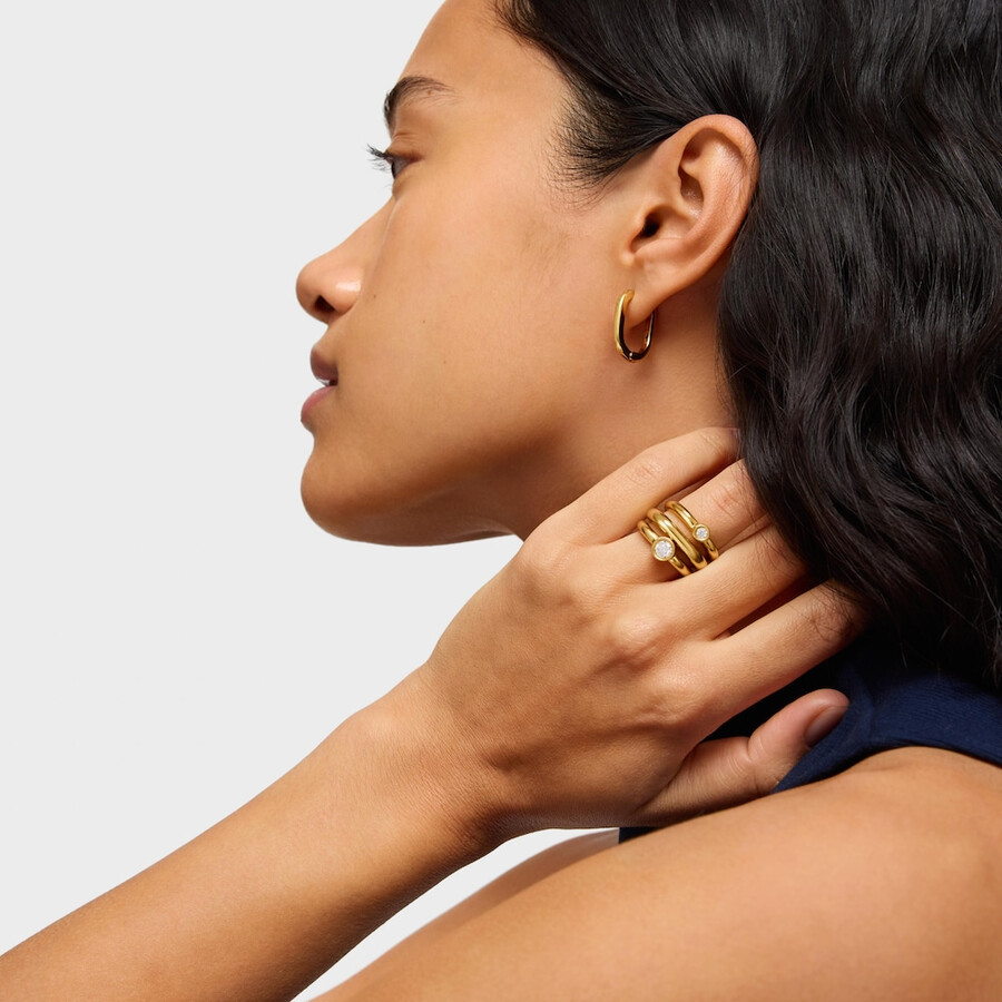 breiter ring aus 18-karätigem gold über silber mit im labor gezüchtetem diamanten linie lgd.