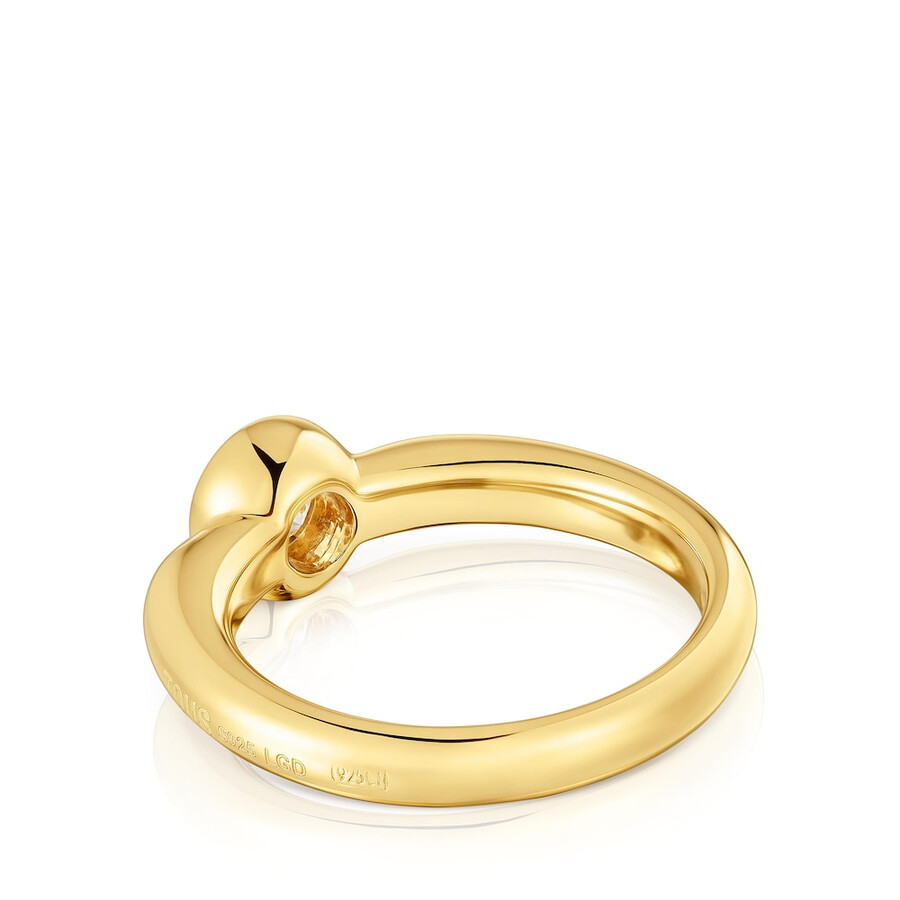 breiter ring aus 18-karätigem gold über silber mit im labor gezüchtetem diamanten linie lgd.