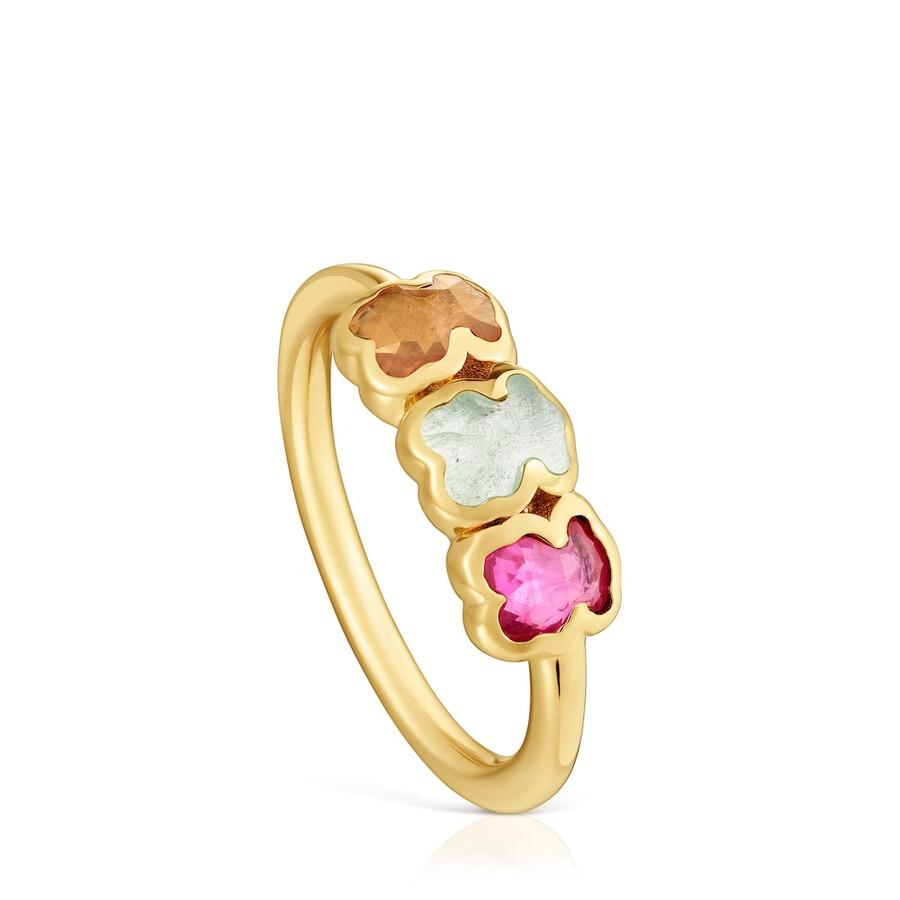 ring mit 18-karätiger vergoldung auf silber und im labor gezüchteten edelsteinen icon color lgg