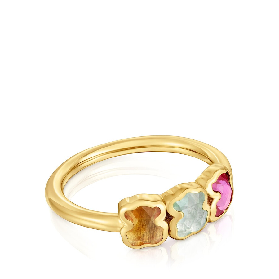 ring mit 18-karätiger vergoldung auf silber und im labor gezüchteten edelsteinen icon color lgg