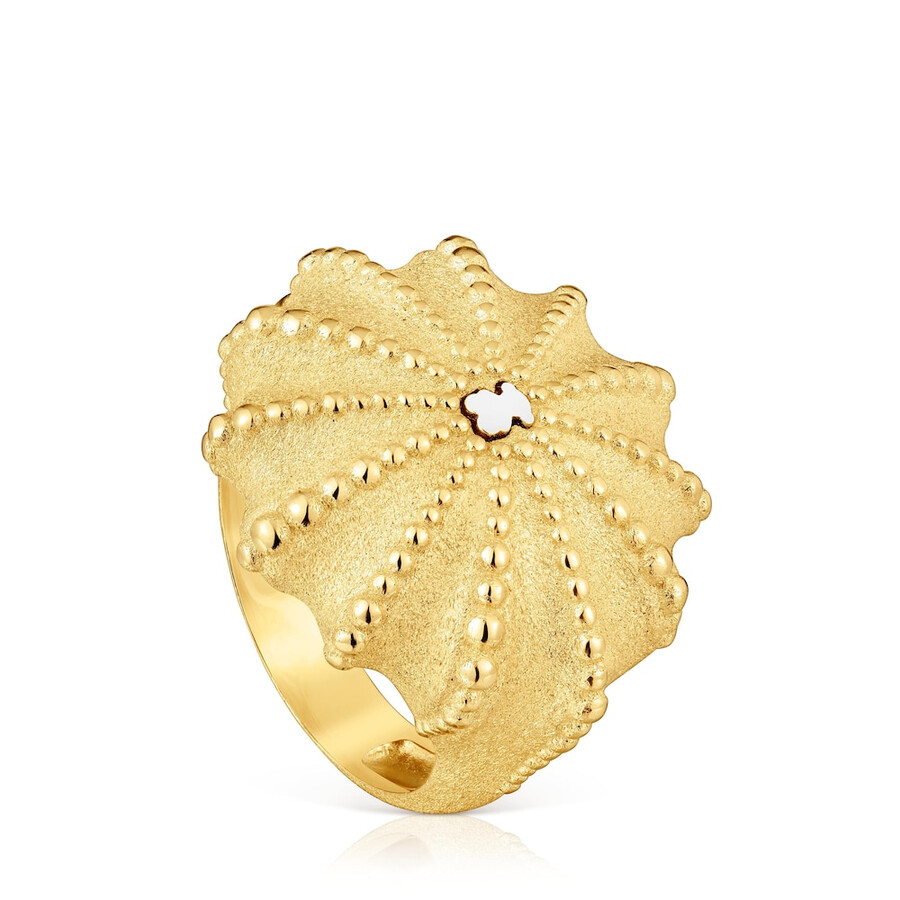 zweifarbiger siegelring tous grain arrecife de coral