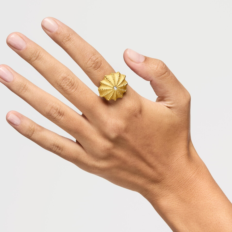 zweifarbiger siegelring tous grain arrecife de coral