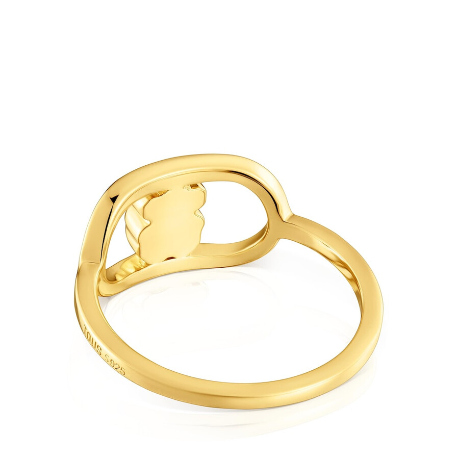 ring mit 18-karätiger vergoldung auf silber und perlmutt tous camille