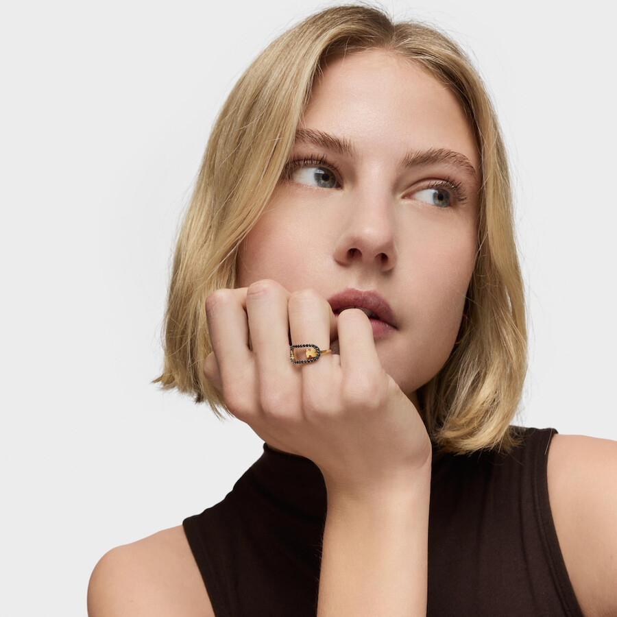 ring mit 18-karätiger vergoldung über silber und spinellen tous camille