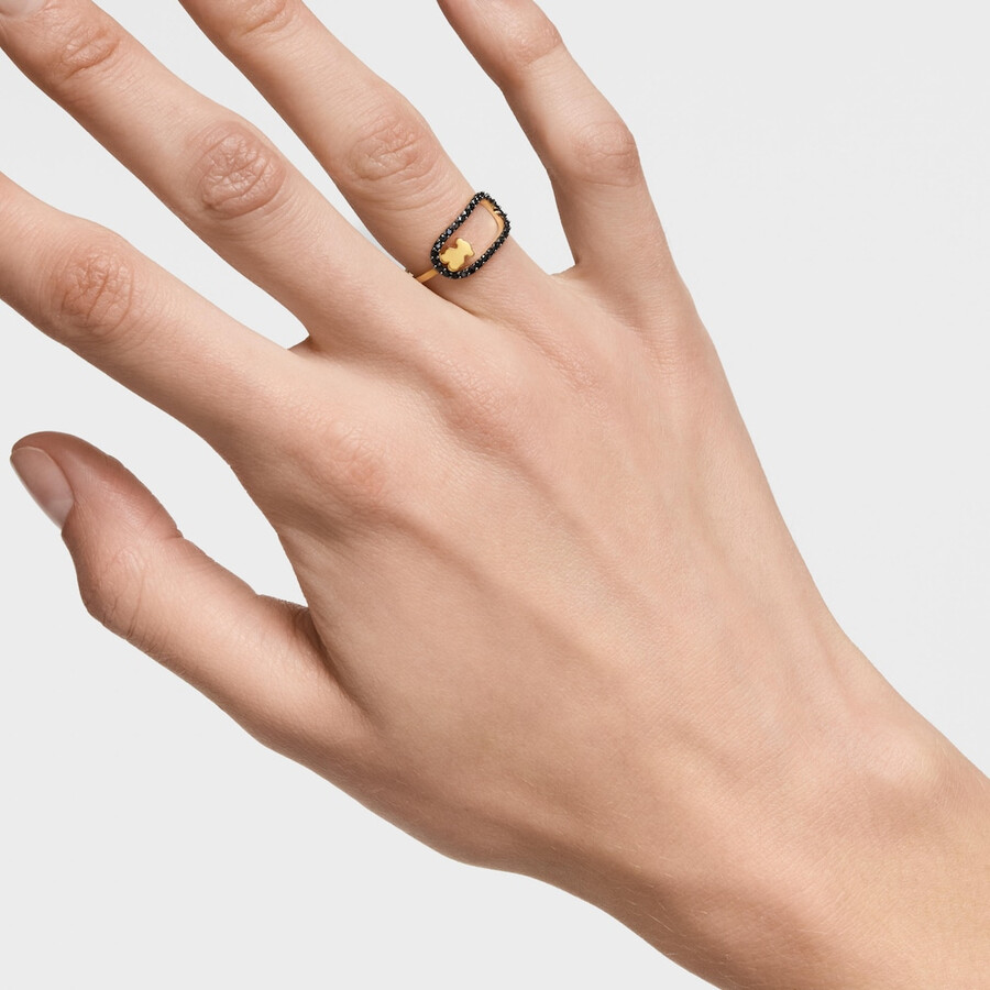 ring mit 18-karätiger vergoldung über silber und spinellen tous camille